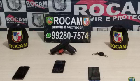 Em Manaus, Rocam detém assaltantes após vítima seguir suspeitos 