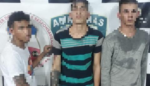 Trio assalta mercadinho e faz casal refém durante fuga em Manaus