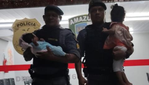 Mãe some de casa e deixa recém-nascido e criança deficiente sozinhos em Manaus