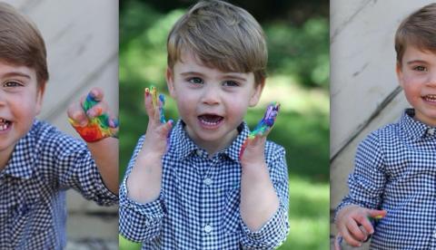 Familia real compartilha foto inédita de príncipe Louis em aniversário de 2 anos