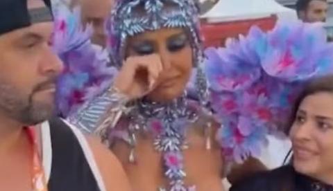 Sabrina Sato chora após perder desfile da Gaviões da Fiel em SP