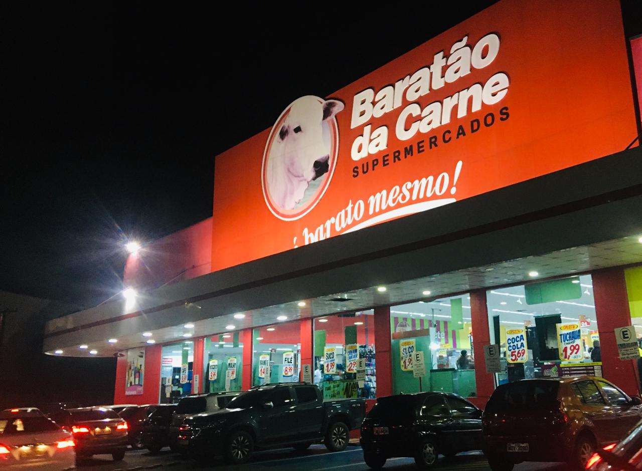 Cliente agride segurança no Baratão da Carne 