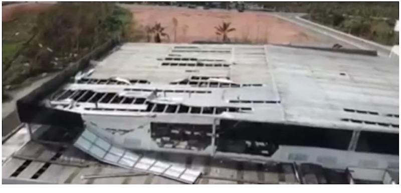 Igreja desaba durante passagem de 'ciclone bomba' no Sul do Brasil