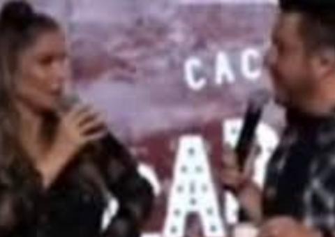 Grávida, Flávia Viana é constrangida por Bruno durante live com Marrone