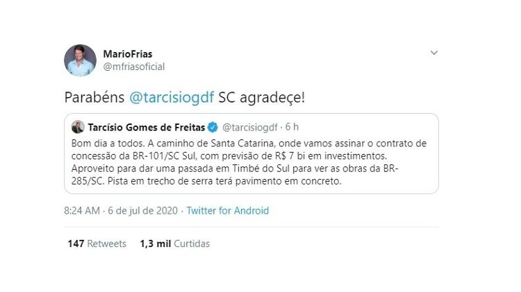 Mário Frias comete erro de português e vira piada nas redes sociais 