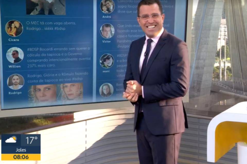 Ao vivo, Rodrigo Bocardi erra conta de multiplicação e é zoado na web: 'novo ministro da economia'