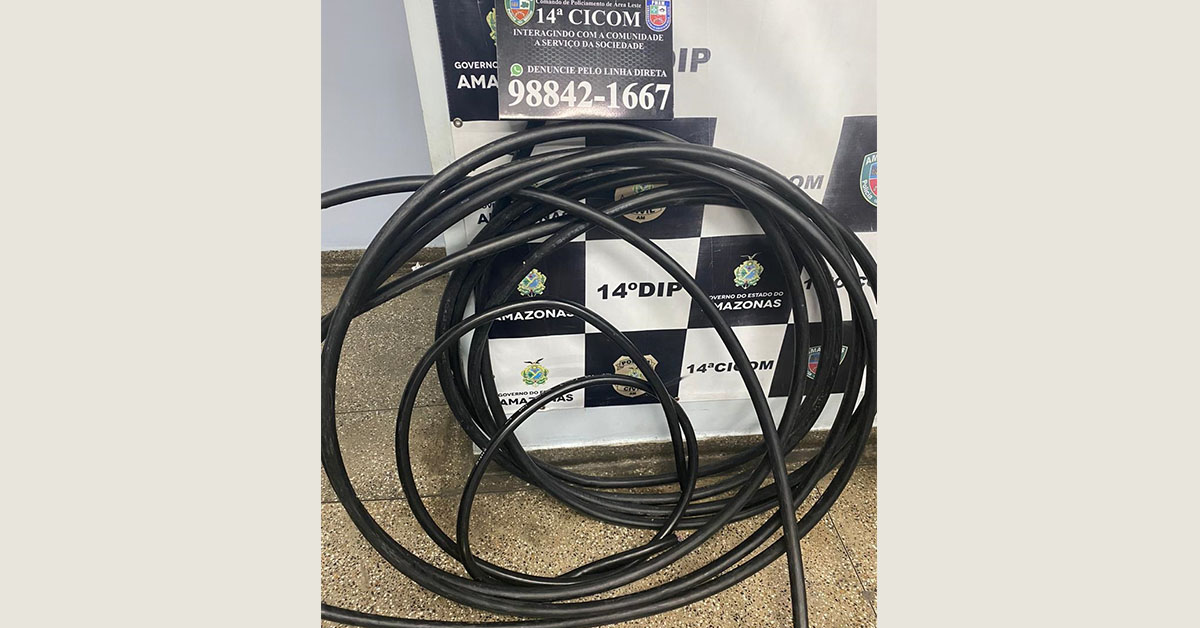 Homem é preso furtando fios de telefonia na zona Leste de Manaus