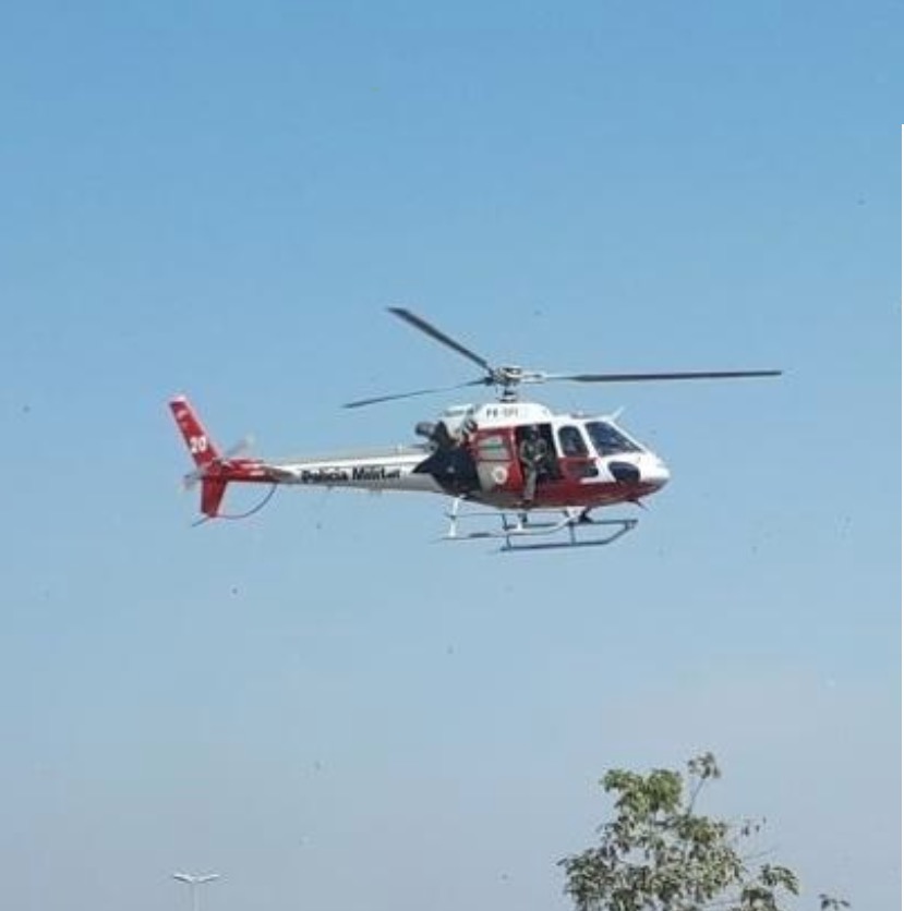 Policial cai de helicóptero durante treinamento 