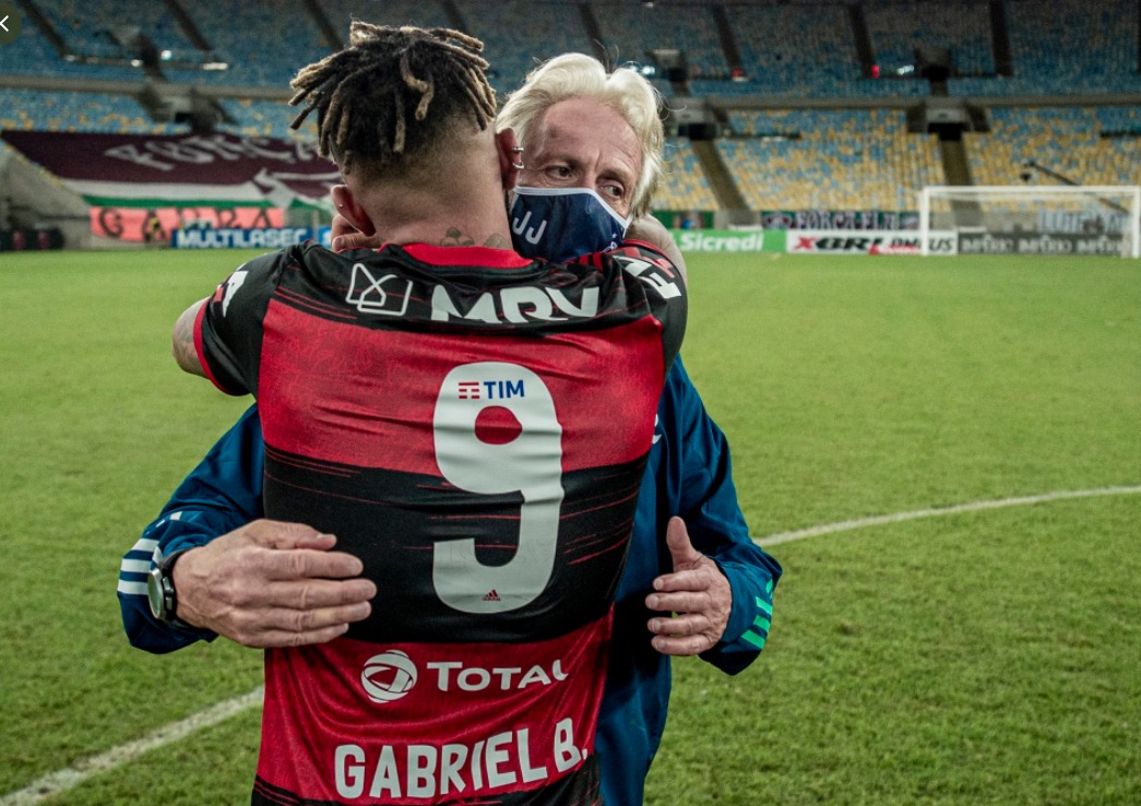Gabigol posta despedida de Jorge Jesus e emociona torcedores