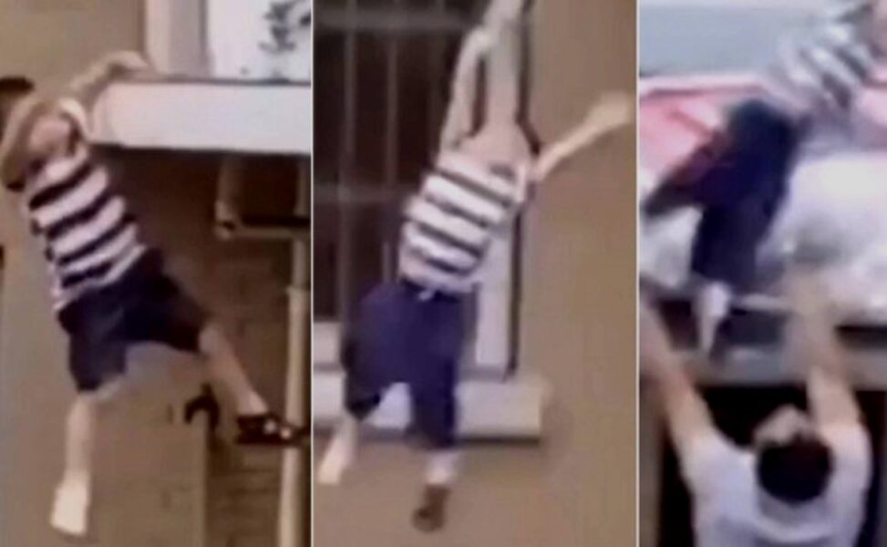 Menino de 2 anos cai do 5º andar de prédio e homem toma atitude inesperada