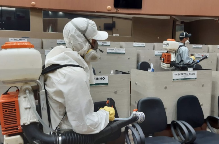 CMM é novamente sanitizada após três semanas de retorno das sessões presenciais 