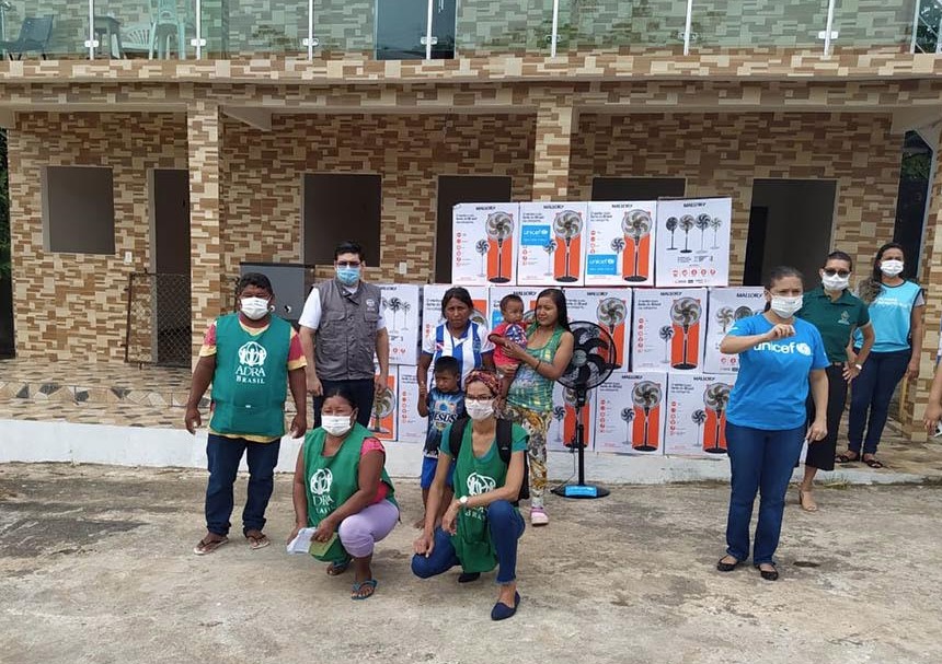 Unicef doa ventiladores para espaços de acolhimento dos indígenas warao em Manaus