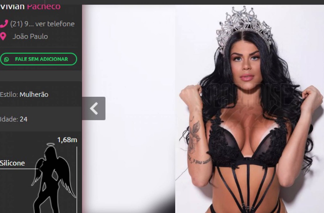 Tais Lambertini, que ficou com Arthur Aguiar, é encontrada em sites de acompanhantes de luxo