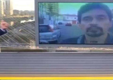 Rodrigo Bocardi leva 'patada' de entrevistado durante telejornal