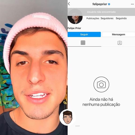 Ex-BBB Felipe Prior desativa conta do Instagram e deixa fãs intrigados 