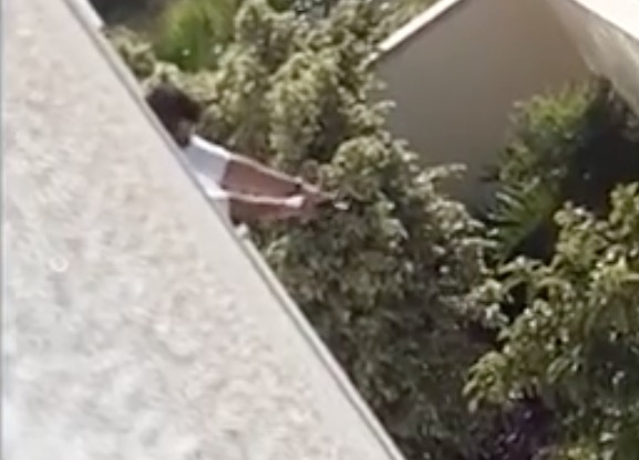 Homem é preso após ser flagrado atirando da janela de apartamento 