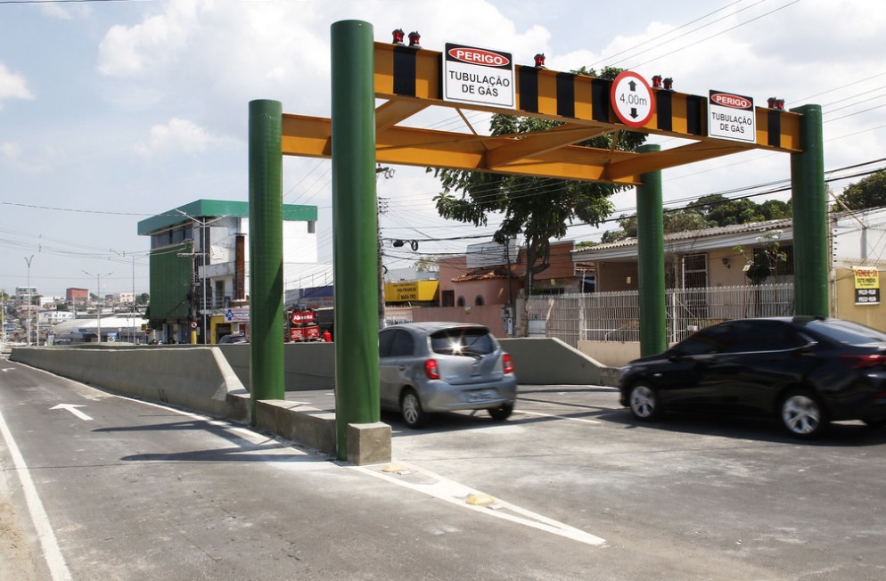 Via subterrânea de complexo viário é liberada após quatro dias de reparos em Manaus 