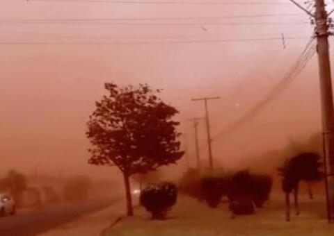 Impressionante! Tempestade de areia atinge cidades de São Paulo