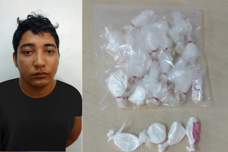 Jovem é preso com 32 trouxinhas de droga em Manaus