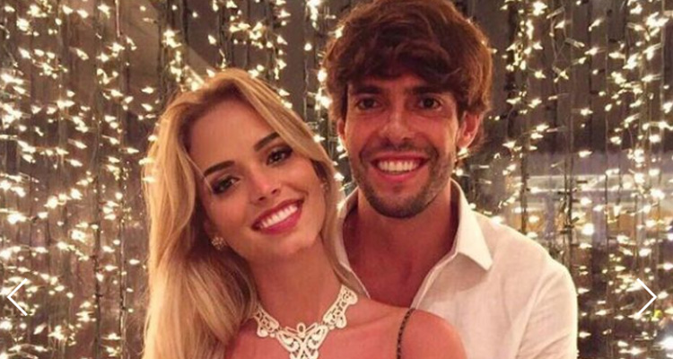 Kaká assume namoro com modelo em festa de réveillon 