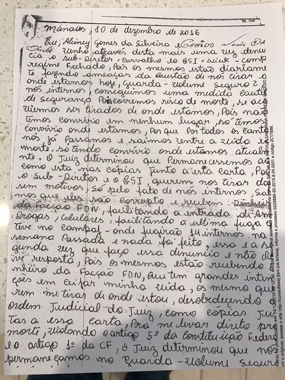 Diretor do Compaj é exonerado após ser acusado de receber dinheiro de facção