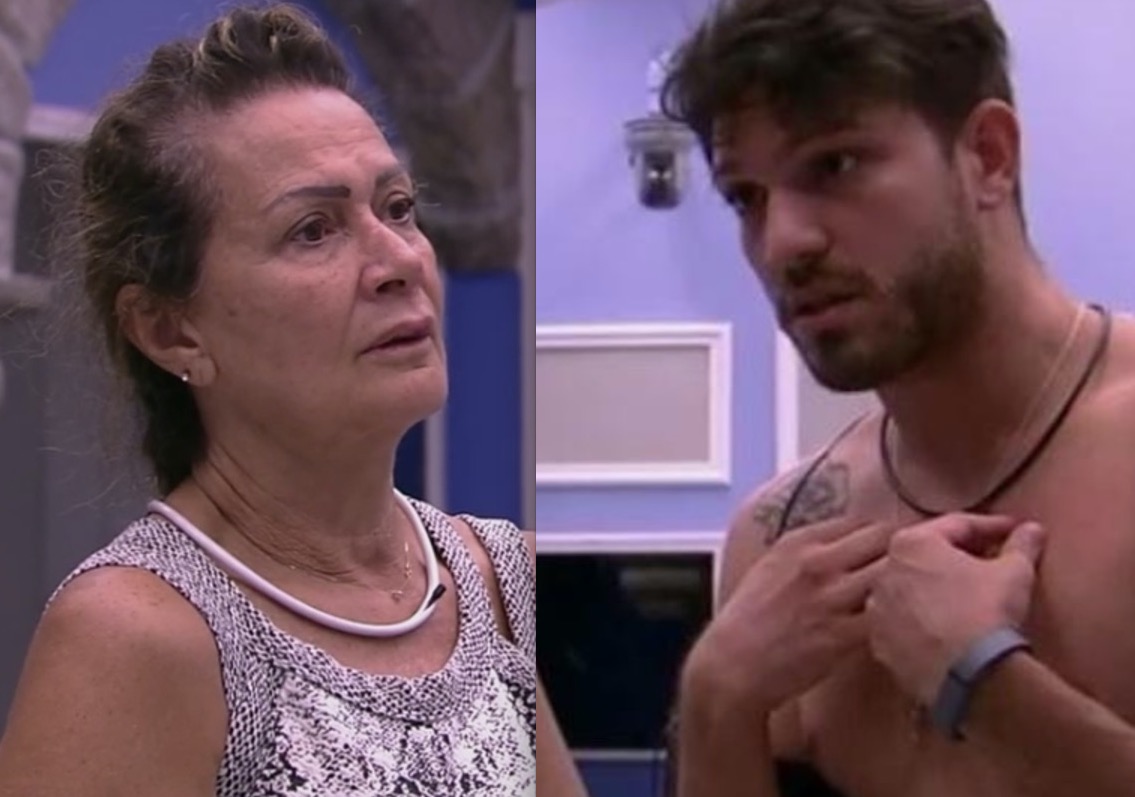  BBB 17: Luiz Felipe e Ieda discutem feio  e brother expulsa aposentada da cama