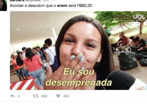 Enem fica mais caro e internautas não perdoam