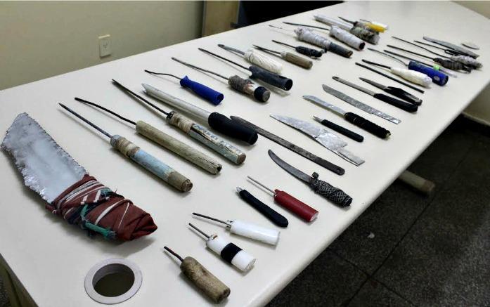 Em Manaus, 38 armas brancas são encontras dentro da Unidade Prisional do Puraquequara