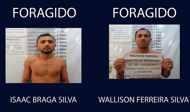 Dois detentos que escaparam da Cadeia Pública seguem foragidos