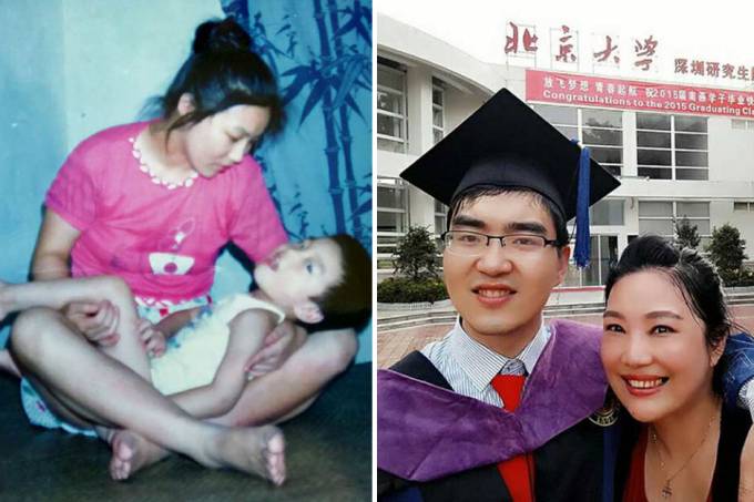 Após esforço da mãe ao criar filho com paralisia cerebral, hoje ele estuda em Harvard