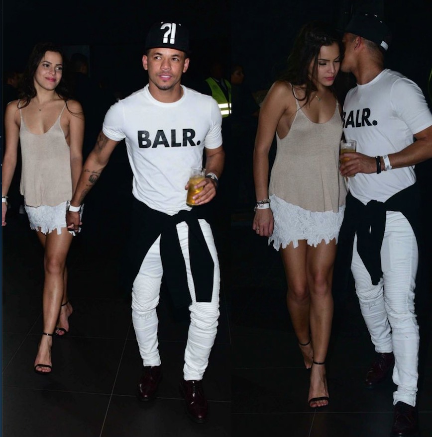 Superdecotada, ex-BBB Emilly chega de mãos dadas com amigo de Neymar em festa