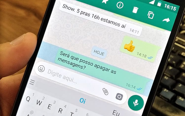 WhatsApp começa a liberar função 'Excluir mensagem'