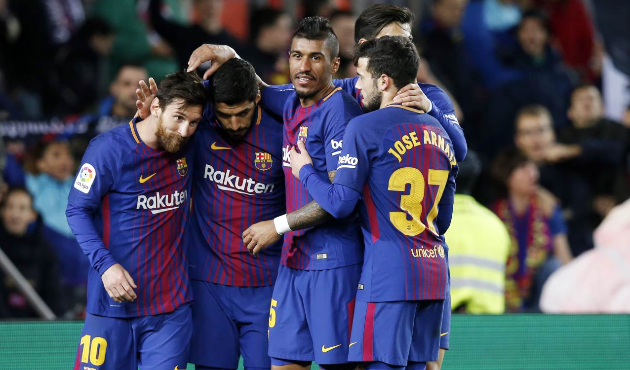 Sem Coutinho no Camp Nou, Barça vence outra no Espanhol