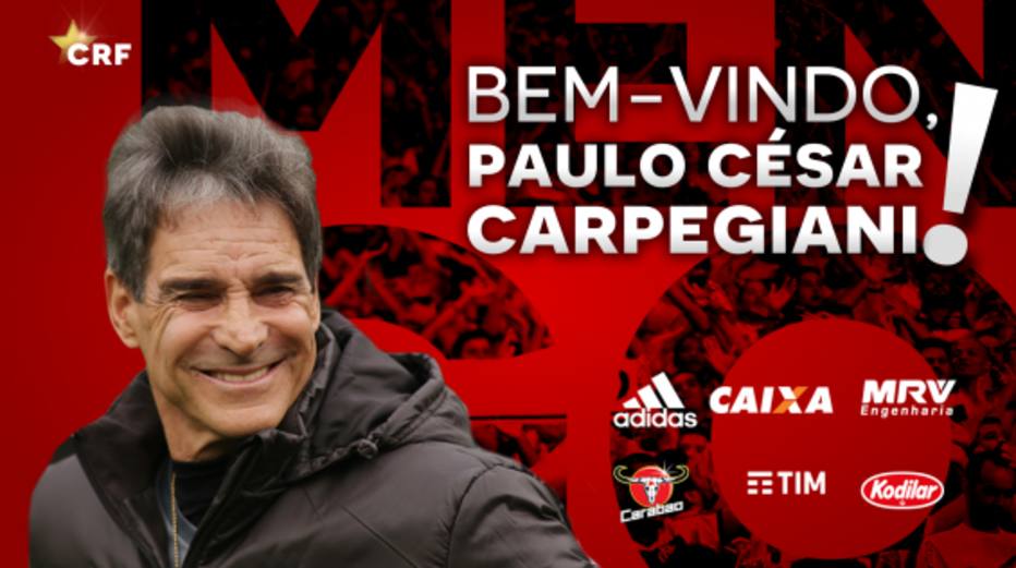 Flamengo confirma a chegada de Carpegiani para o lugar de Rueda