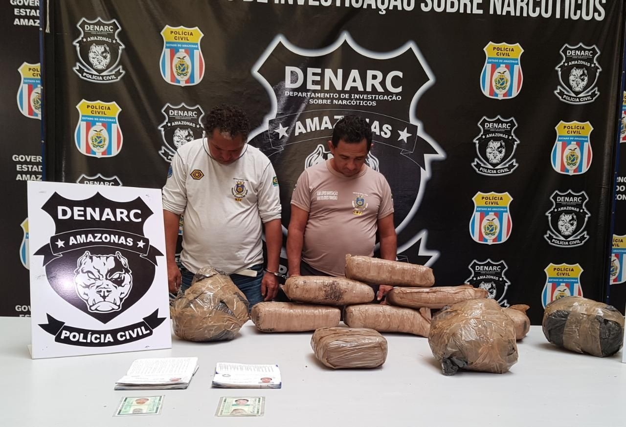 Comandante e prático são presos em barco que transportava 10kg de drogas para Manaus