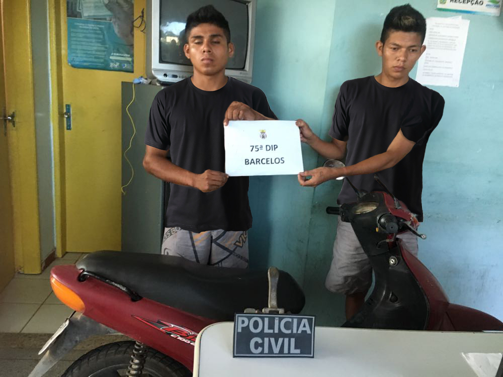 Novinhos são presos após abandonarem moto furtada ao sofrerem acidente no Amazonas
