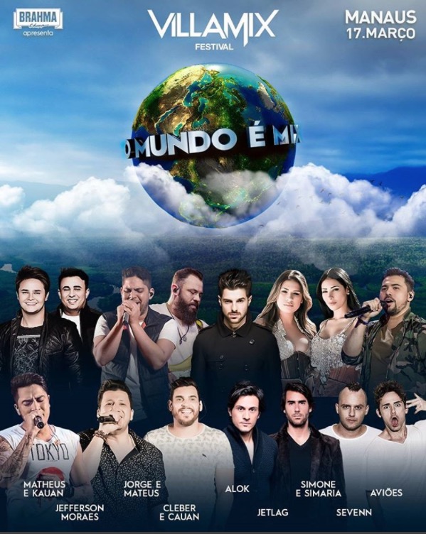 VillaMix Festival terá 9 atrações que irão tremer a Arena da Amazônia