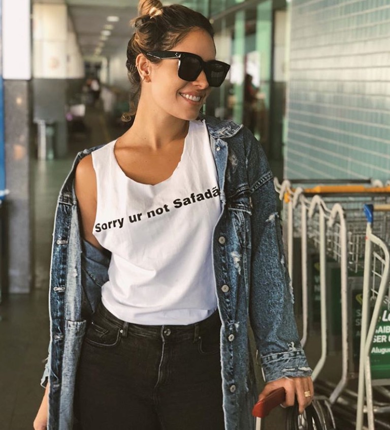  Mulher de Wesley Safadão copia camisa de Bruna Marquezine enaltecendo Neymar 