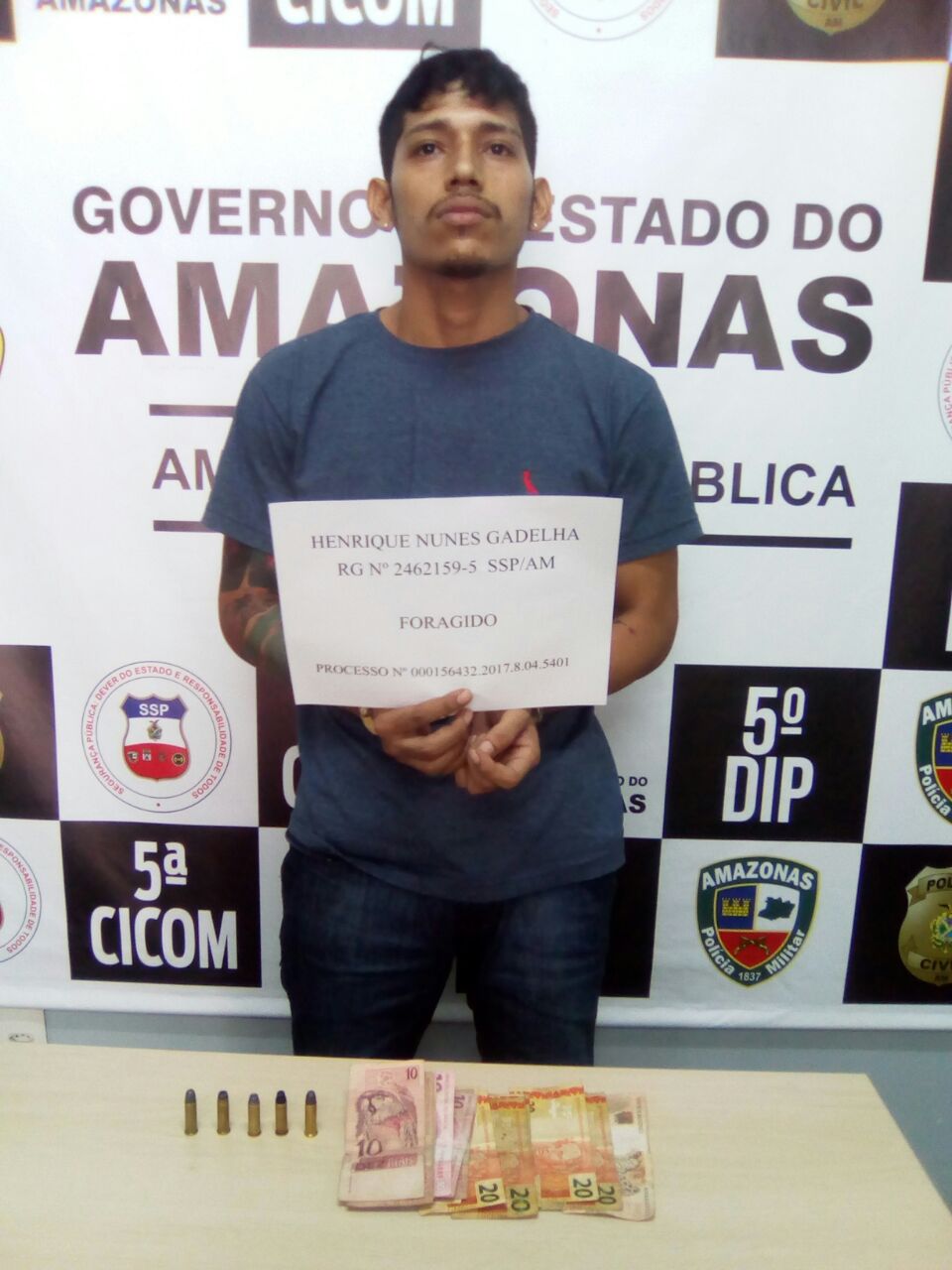 Terceiro foragido que escapou de cela com grades serradas é recapturado em Manaus