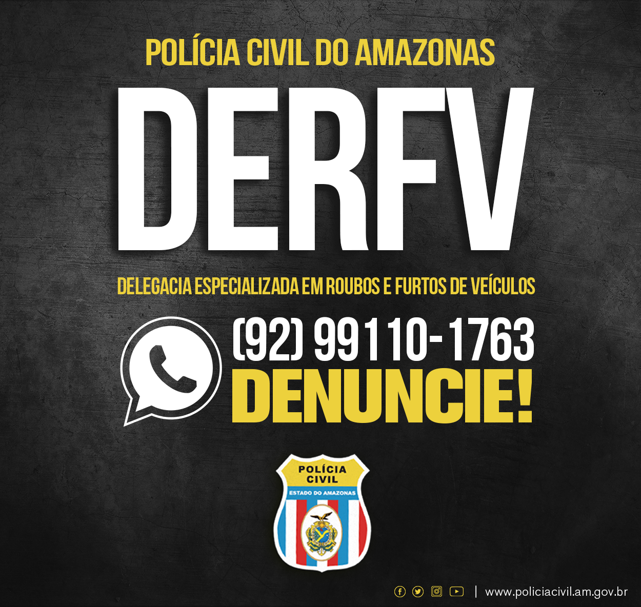 Delegacia de Roubos e Furtos disponibiliza número para denúncias anônimas no Amazonas