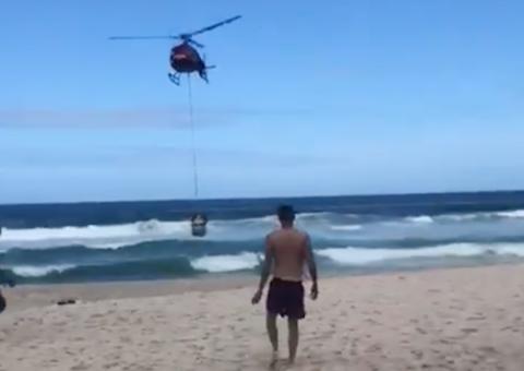 Vídeo mostra resgate de vítimas após queda de helicóptero na Barra da Tijuca