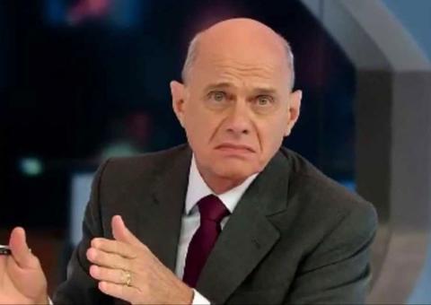 Ricardo Boechat choca ao apresentar jornal de peruca