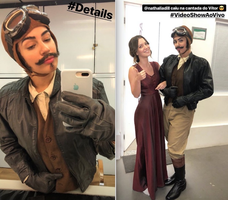 Vivian Amorim surge irreconhecível e dá cantada em atrizes da Globo