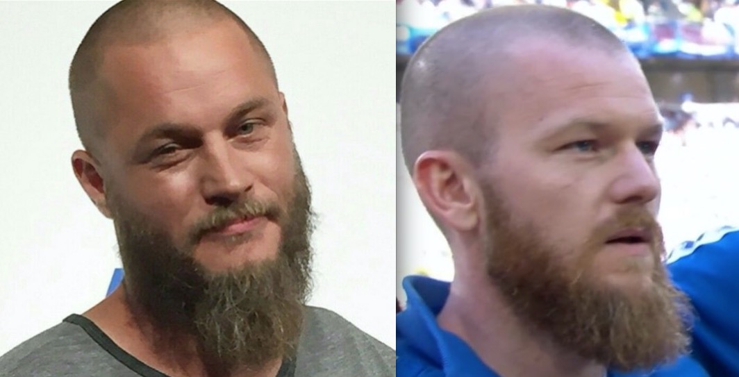 Capitão da Islândia rouba a cena por semelhança com Ragnar da série Vikings