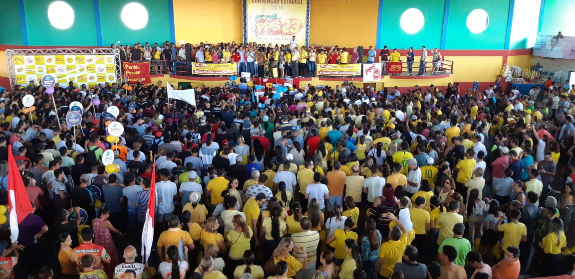 PPS reúne mais de 6 mil pessoas em convenção e anuncia apoio a Amazonino Mendes
