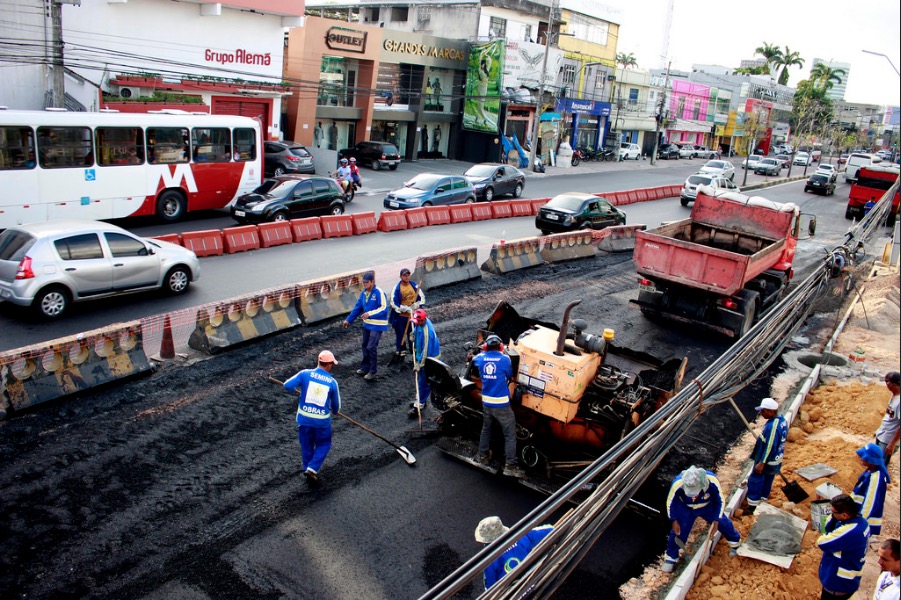 Com obra quase finalizada, Av. Djalma Batista deve ser liberada ainda esta semana