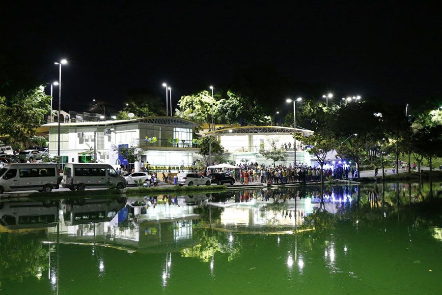 Em Manaus, parque municipal fica às escuras depois ter fiação elétrica furtada pela 4º vez