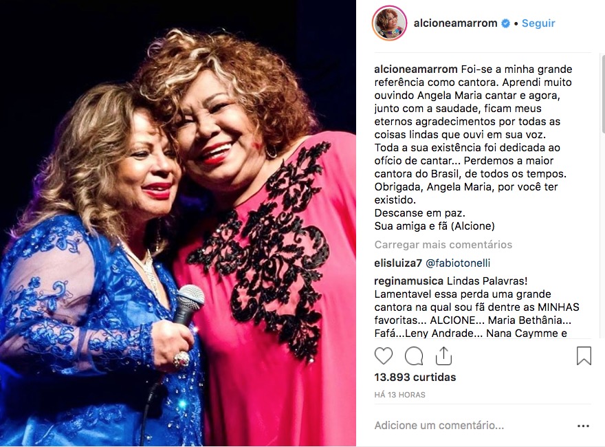Famosos lamentam morte da cantora Angela Maria, aos 89 anos