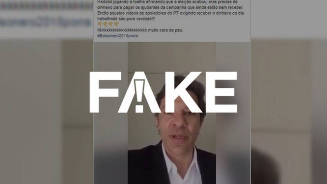  É #FAKE mensagem que diz que Haddad fez vídeo dizendo que jogou a toalha e que a eleição para a Presidência acabou