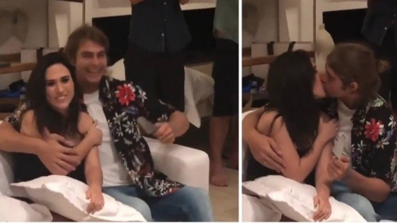 Rafael Vitti comemora aniversário em casa com Tatá Werneck e família